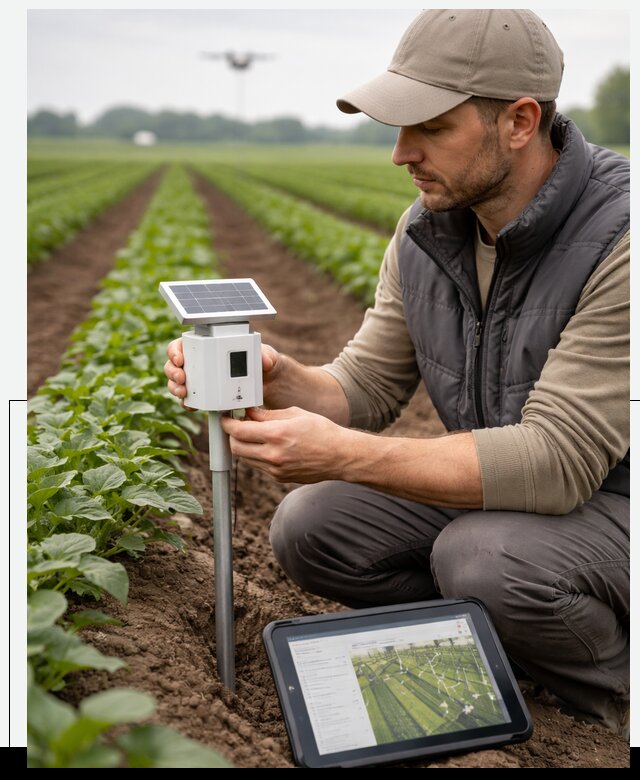 IoT мониторинг сельскохозяйственных полей и контроля в Каспийске