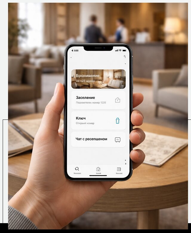 Мобильное приложение для гостей отеля в Каспийске, управление сервисом